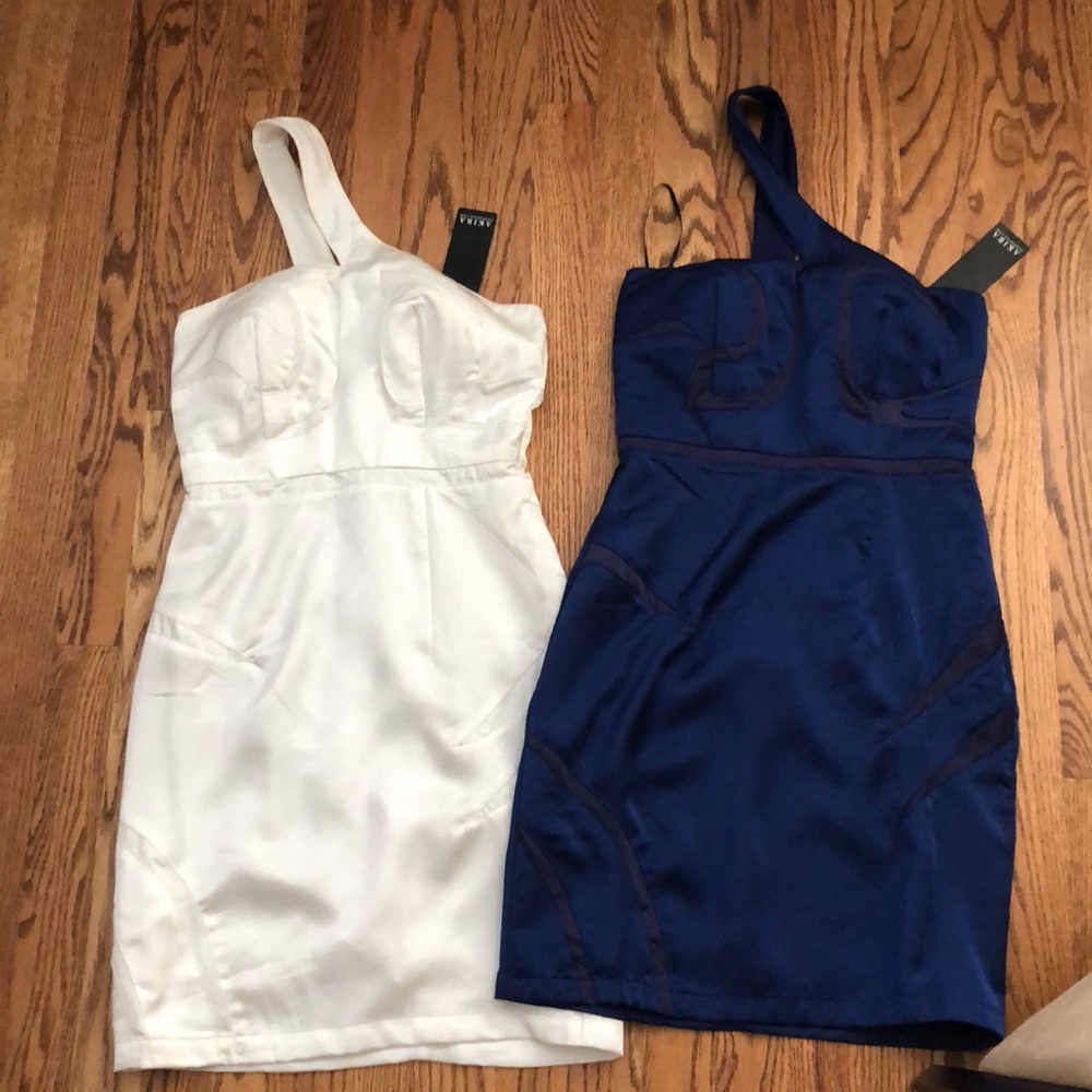 Brand new two Akira satin dresses